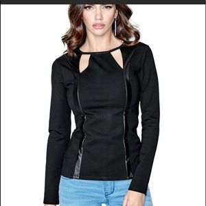 NWT Guess Kirby Cut out top. M Red